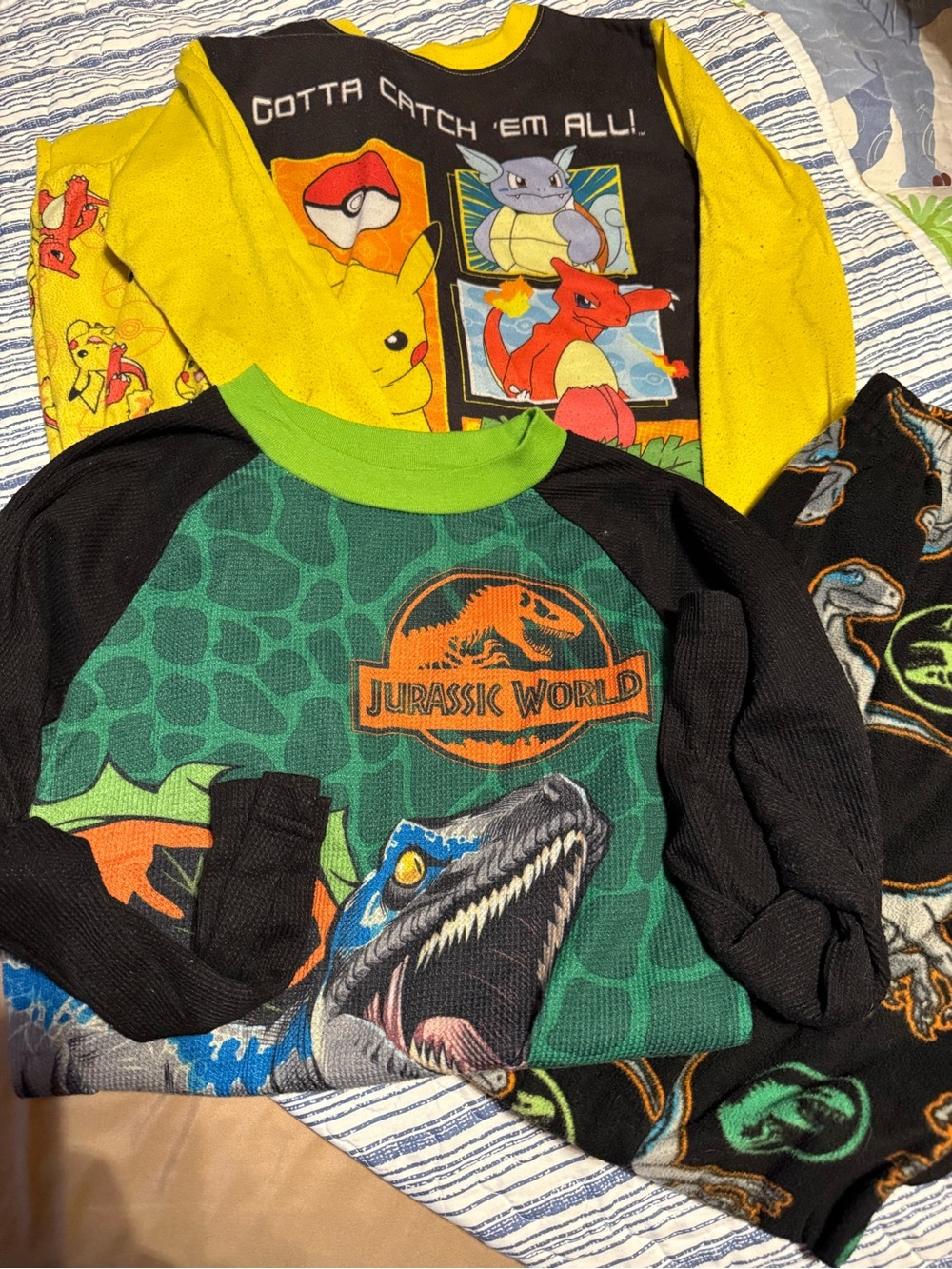 Jurassic World and Pokémon Boys' Pajama Sets